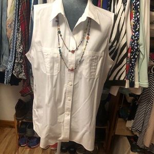 Chicos white sleeveless shirt